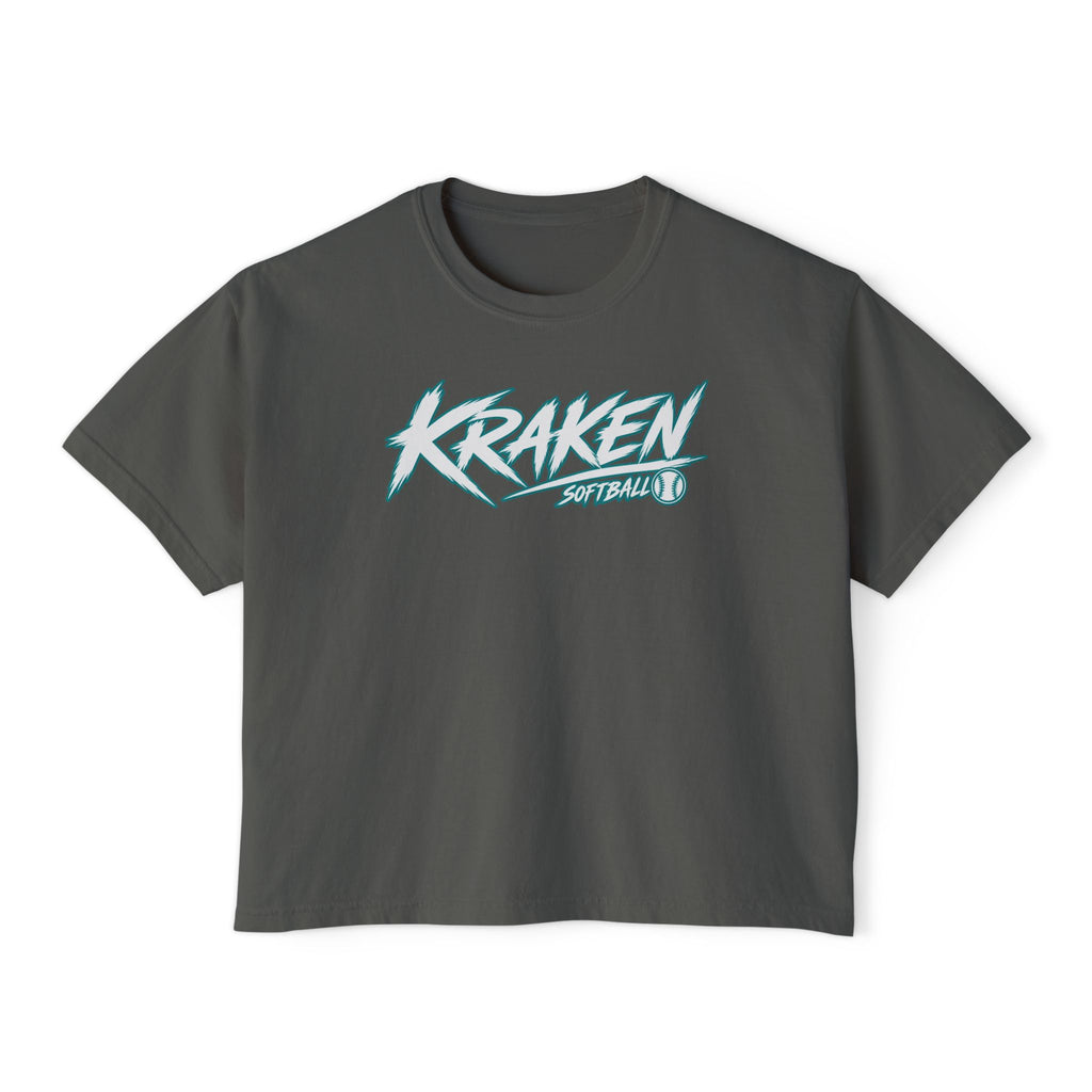 Kraken Softball Women's Boxy Tee — Custom Name & Number Team Jersey