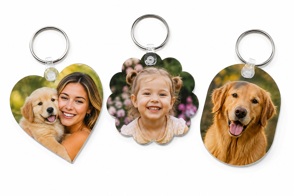 Custom Photo Keychain {Multiple Shape Options}