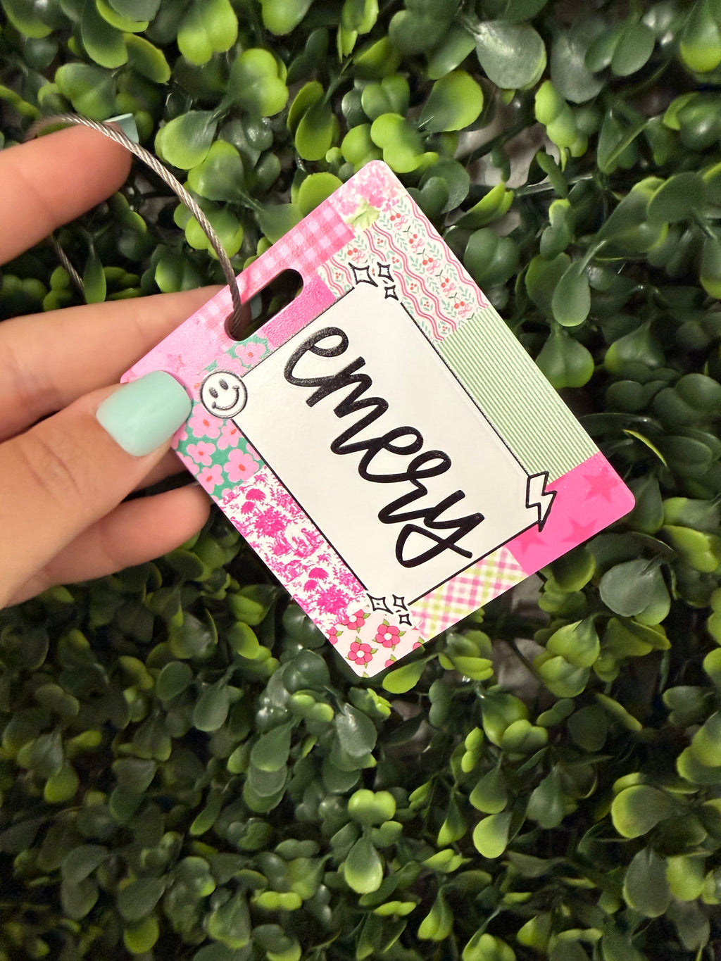 Personalized Emergency Contact Backpack Tag