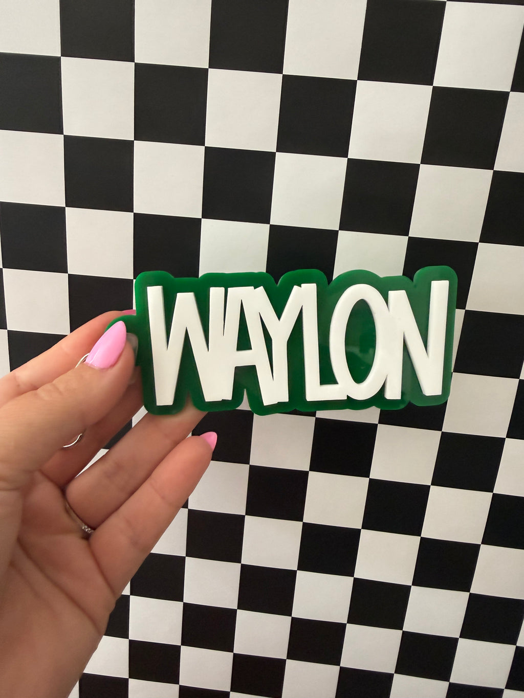 Personalized Double Layer Backpack Tag Keychain