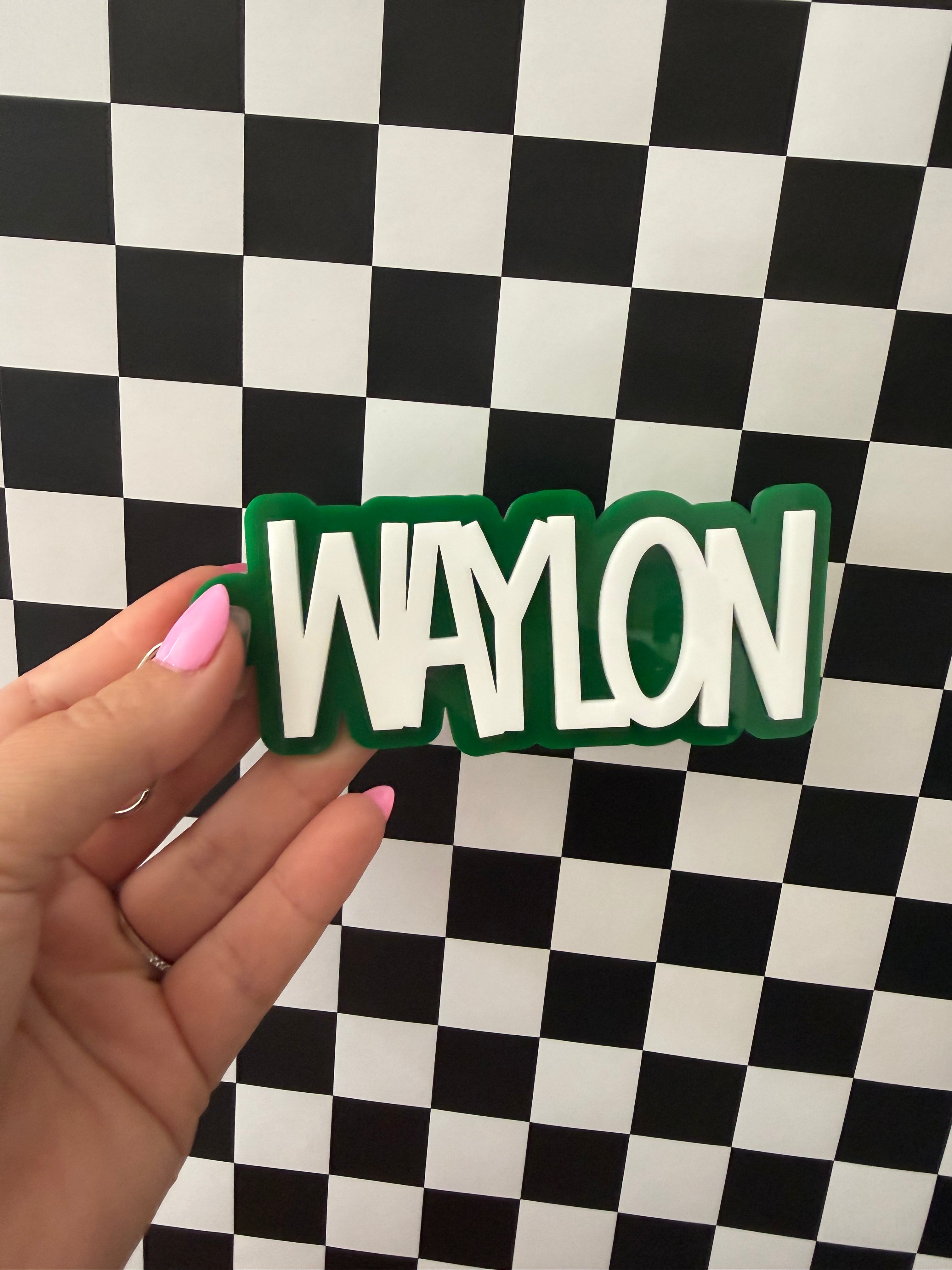 Personalized Double Layer Backpack Tag Keychain