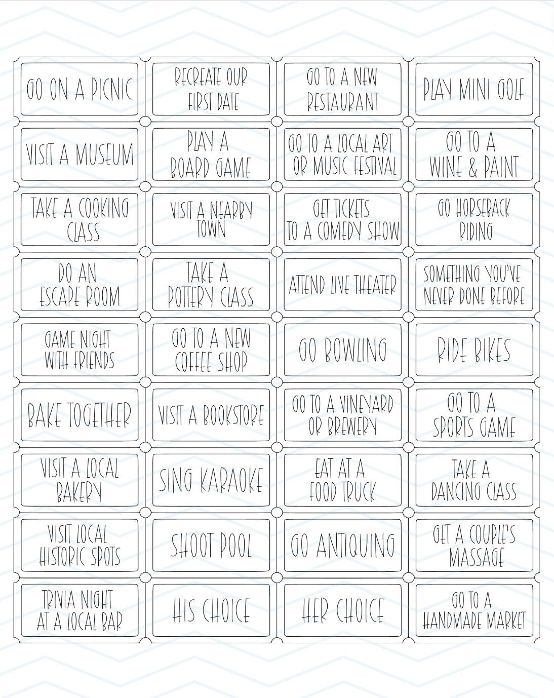 Date Night Idea Jar: 35 Wood Token Romantic Couple Gift handmade by Ranch Haus Creations