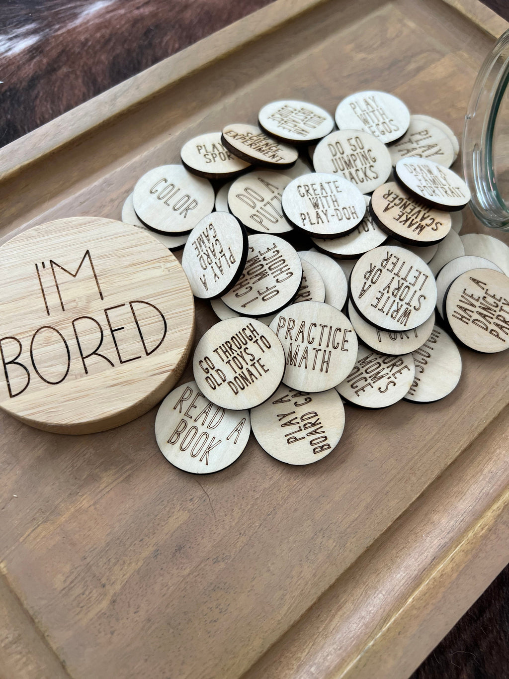 I'm Bored Idea Jar handmade by Ranch Haus Creations
