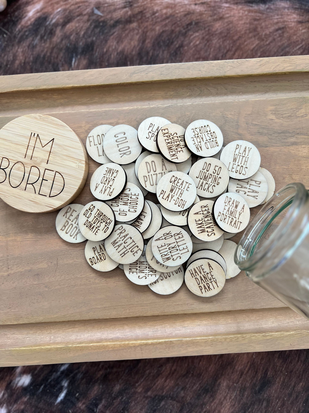 I'm Bored Idea Jar handmade by Ranch Haus Creations