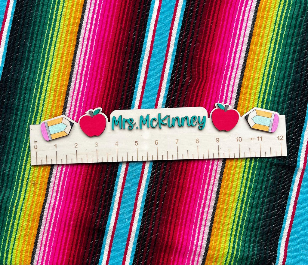 Personalized Wooden Ruler: Teacher Appreciation Gift handmade by Ranch Haus Creations