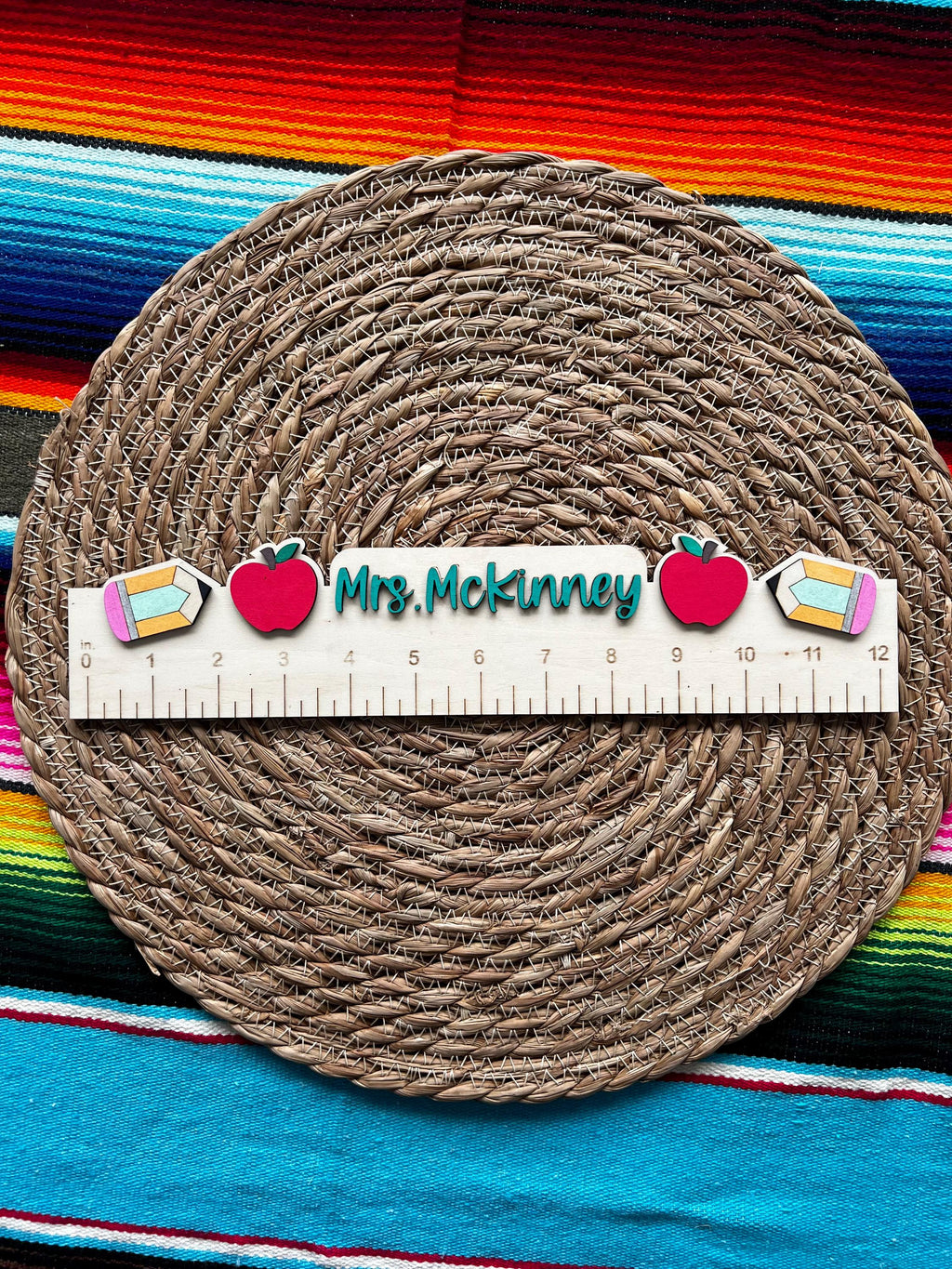 Personalized Wooden Ruler: Teacher Appreciation Gift handmade by Ranch Haus Creations
