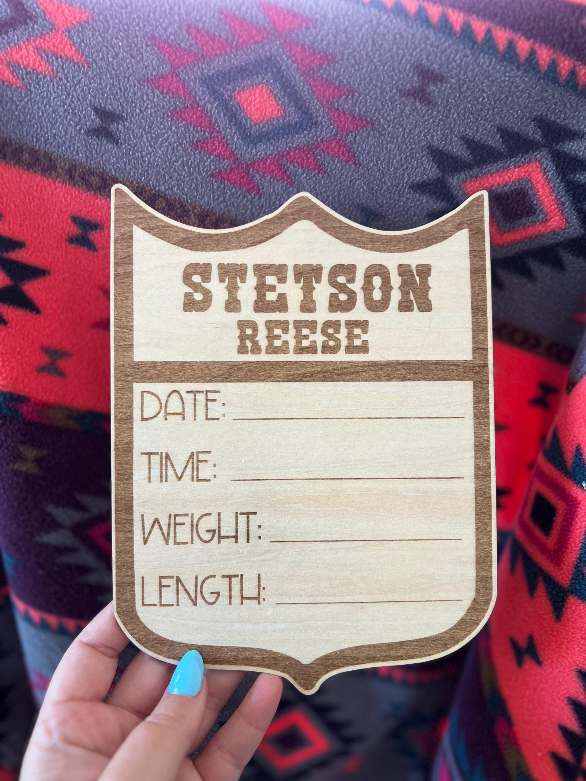 Personalized Birth Announcement Sign handmade by Ranch Haus Creations