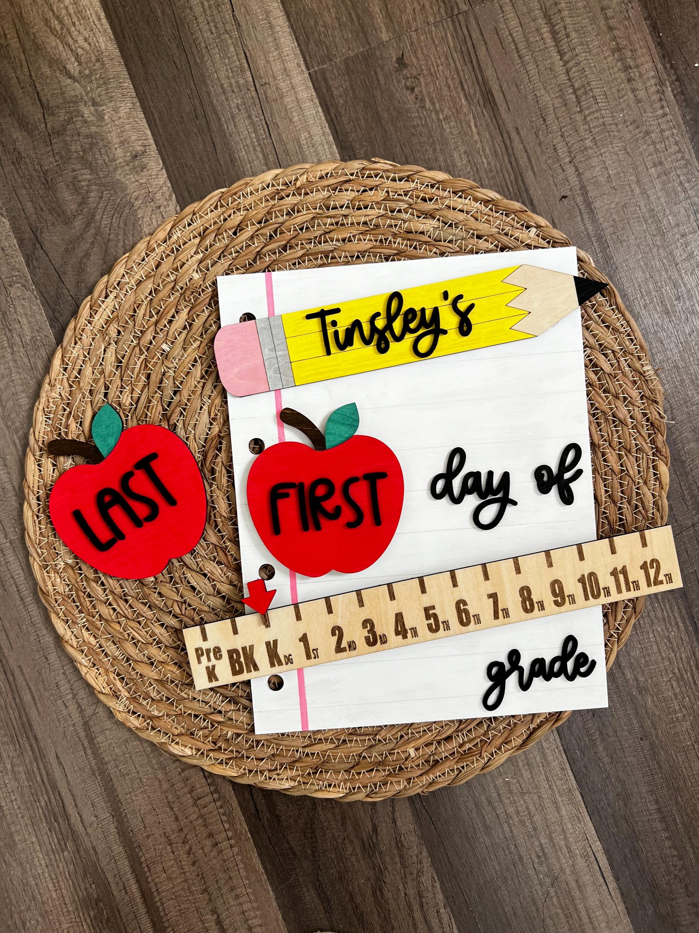 Personalized First and Last Day of School Sign handmade by Ranch Haus Creations