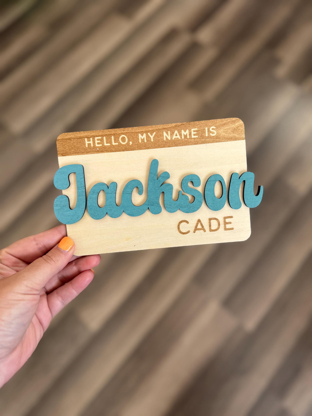 Personalized Wood Baby Name Sign: Laser Engraved Nursery Decor handmade by Ranch Haus Creations