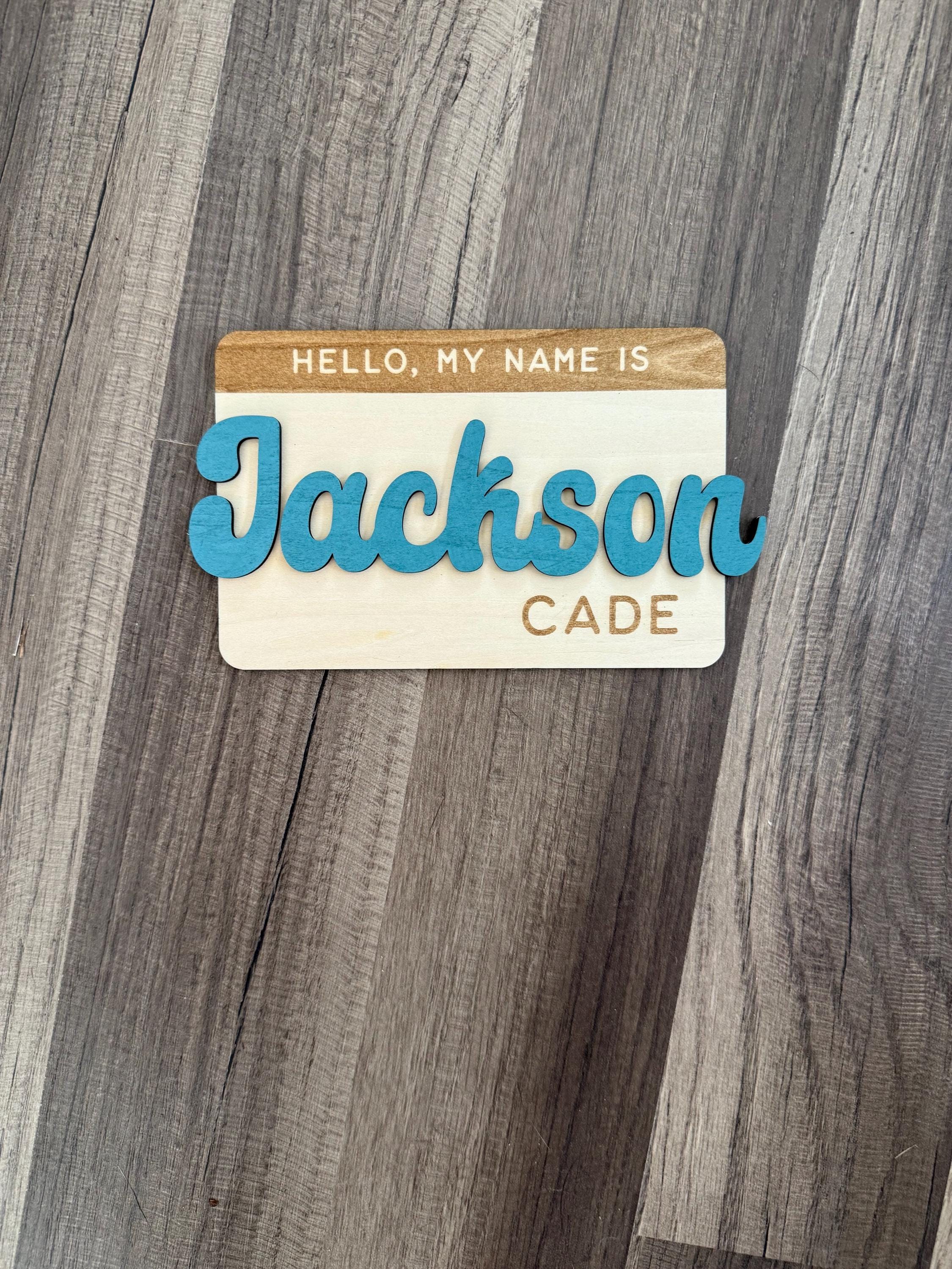 Personalized Wood Baby Name Sign: Laser Engraved Nursery Decor handmade by Ranch Haus Creations