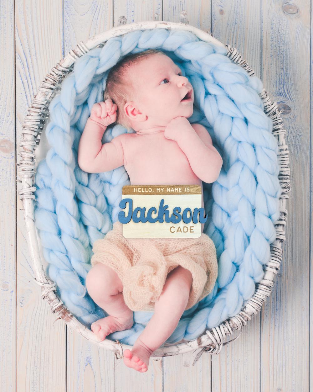 Personalized Wood Baby Name Sign: Laser Engraved Nursery Decor handmade by Ranch Haus Creations