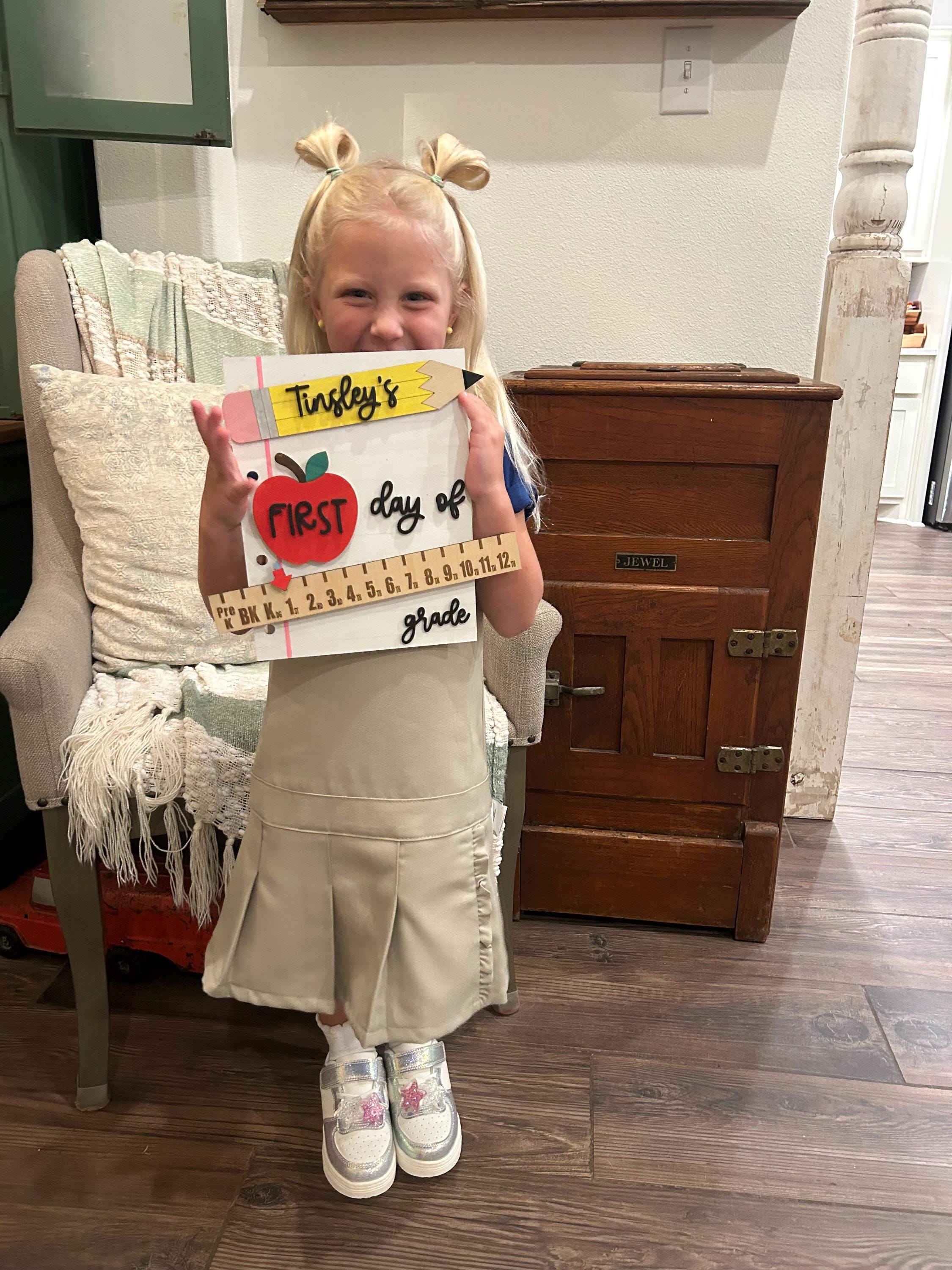Personalized First and Last Day of School Sign handmade by Ranch Haus Creations