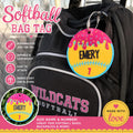 Personalized Drip Baseball Softball Bag Tag handmade by Ranch Haus Creations