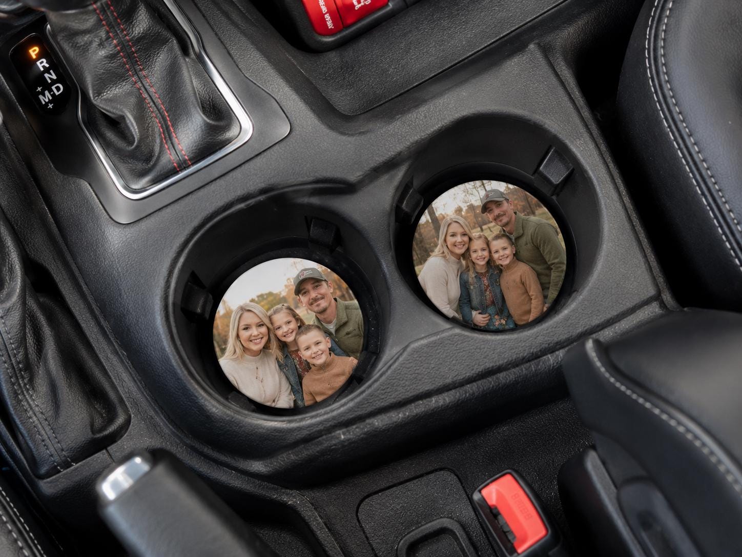 Custom Photo Car Coasters handmade by Ranch Haus Creations
