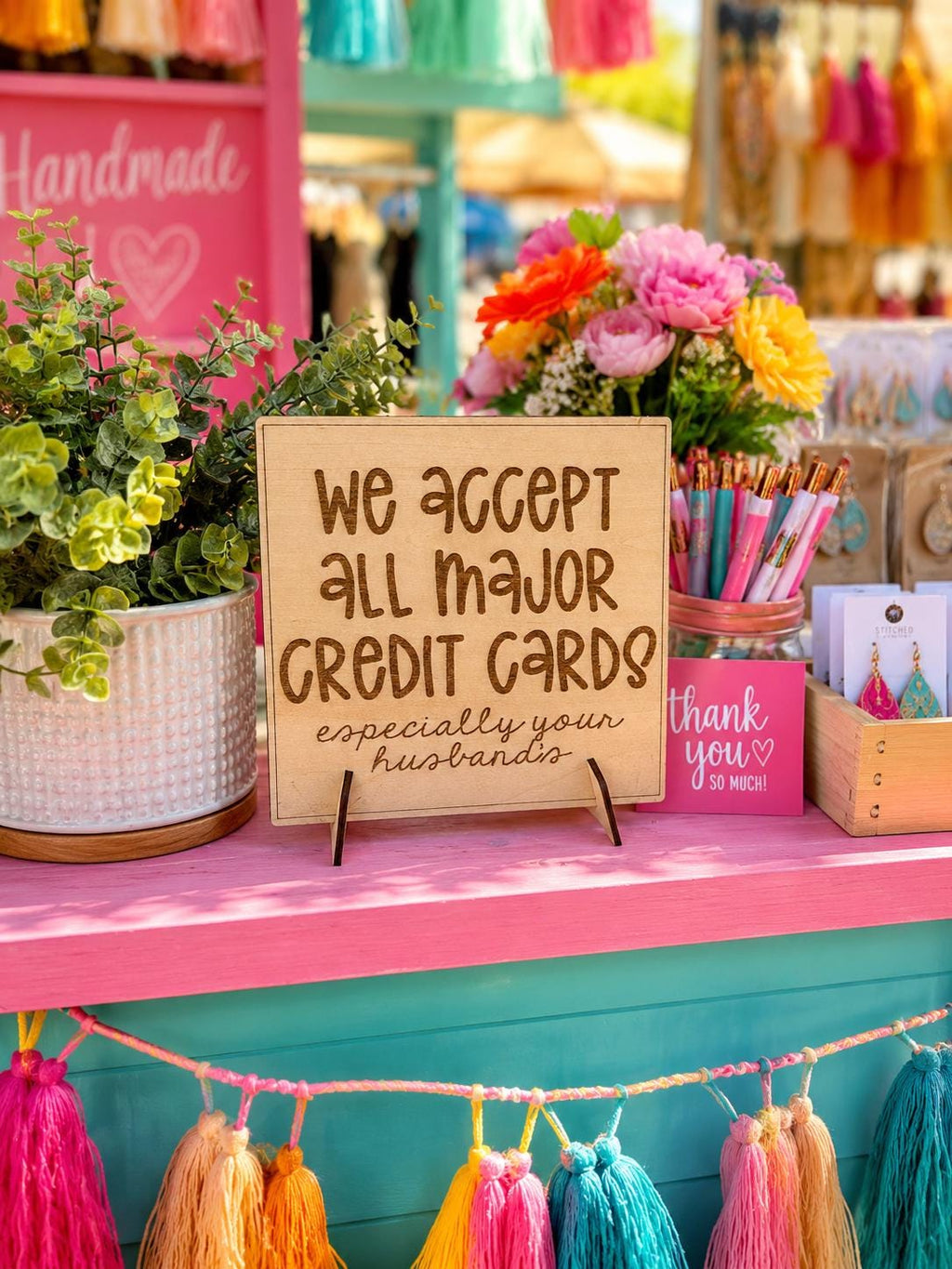 Funny Vendor Sign handmade by Ranch Haus Creations