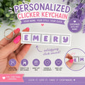 Personalized Clicker Keychain handmade by Ranch Haus Creations