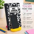 Personalized Teacher Phone Stand handmade by Ranch Haus Creations