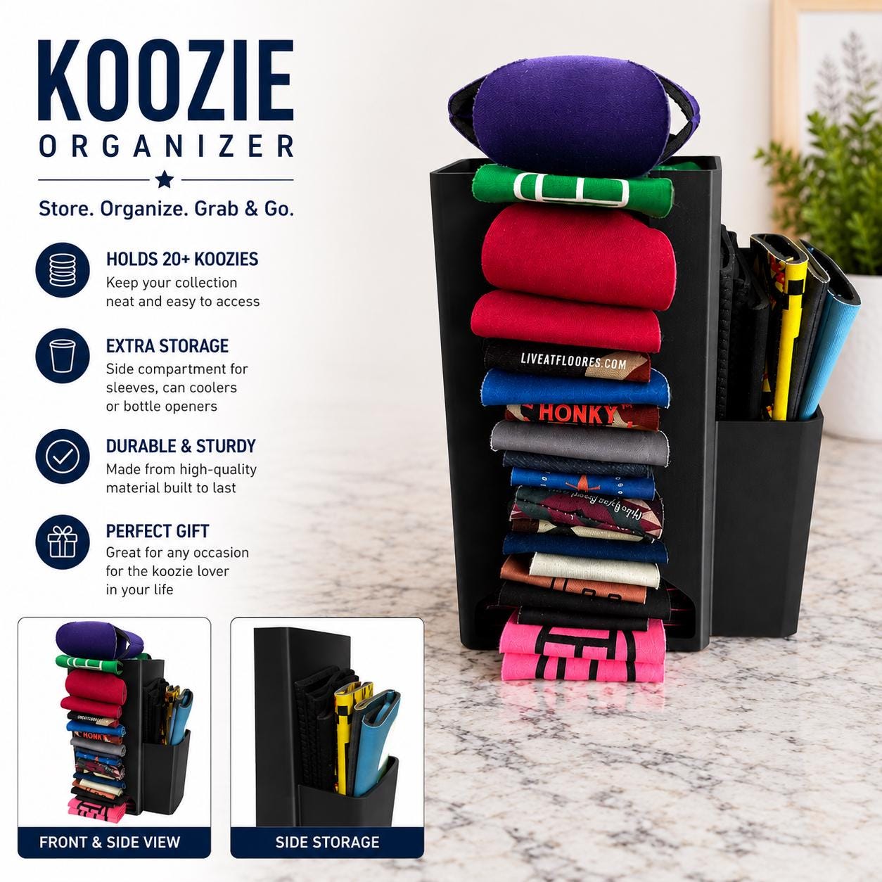 Koozie Organizer, Can Cooler Holder, Beer Sleeve Storage, Beverage Sle handmade by Ranch Haus Creations