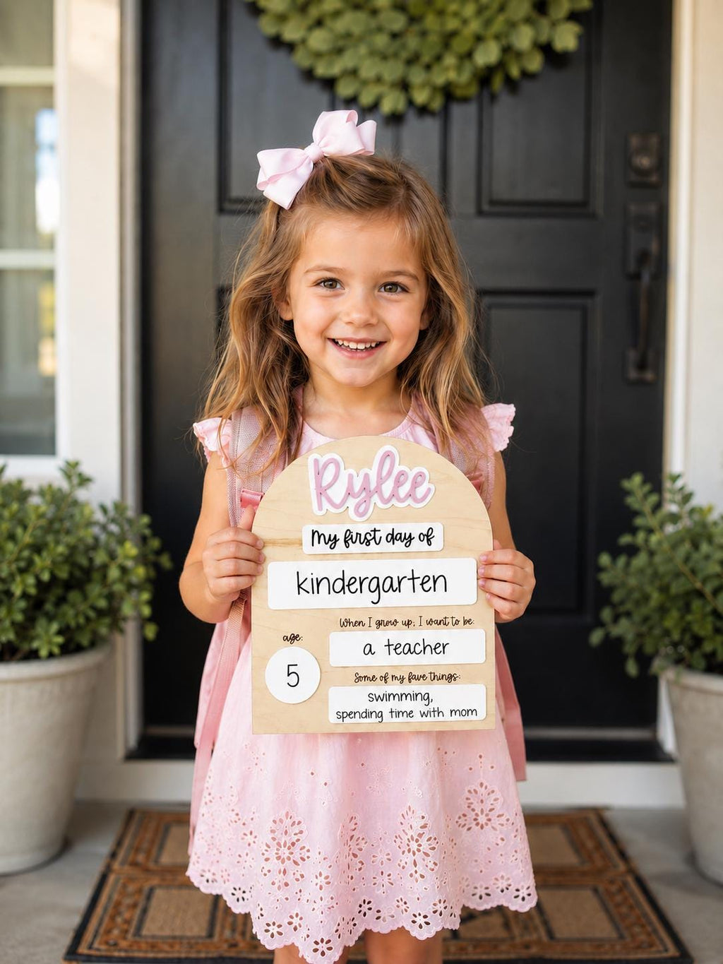 Personalized First Day of School Sign handmade by Ranch Haus Creations